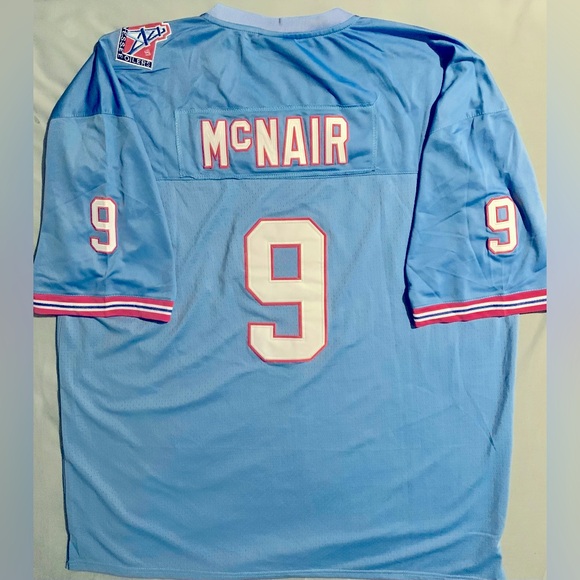 Men's Mitchell & Ness Steve McNair Blue Tennessee Oilers 1998 replica jersey - Picture 1 of 7